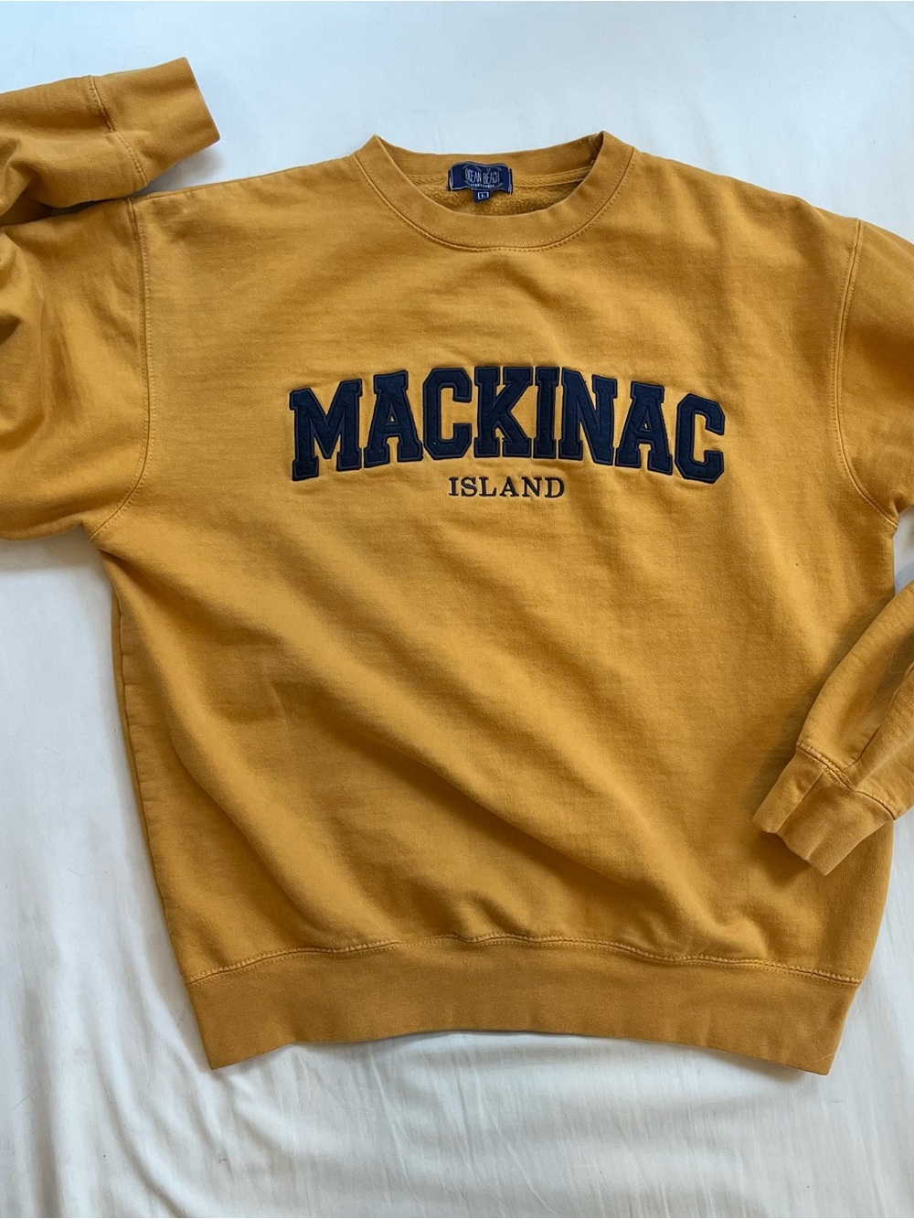 Mackinac Island Crewneck Sweatshirt - Mustard